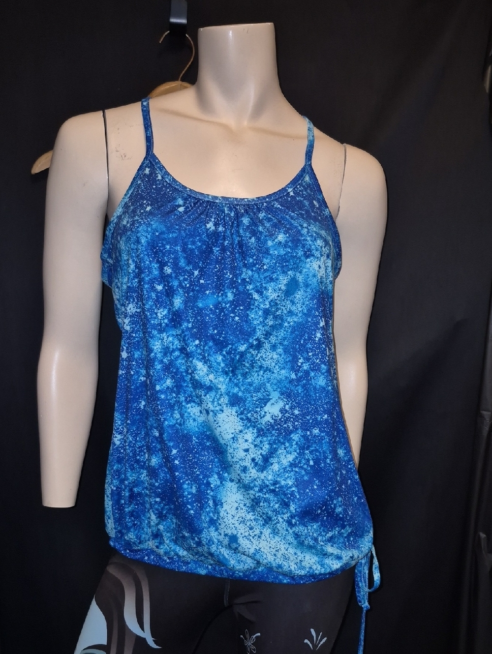 Old Navy Blue Speckled Tie-Dye Camisole with Side Tie 2014